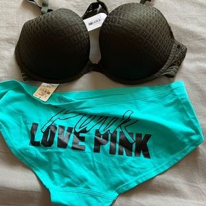 pink panty and la senza bra